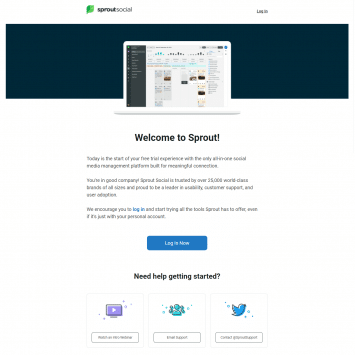 Sprout Social Welcome Email
