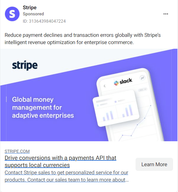 Stripe Facebook Ads 2