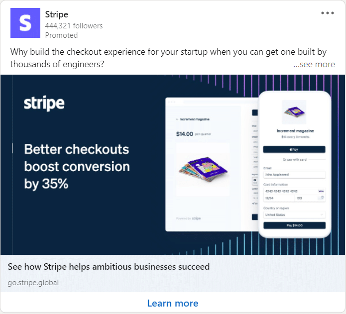 Stripe LinkedIn Ads 3