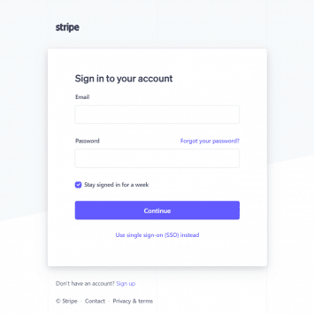 Stripe Login