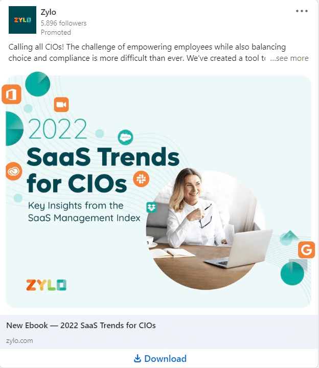 Zylo LinkedIn Ads 1