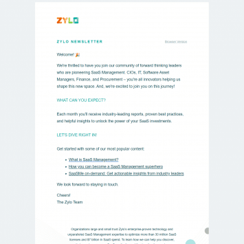 Zylo Newsletter