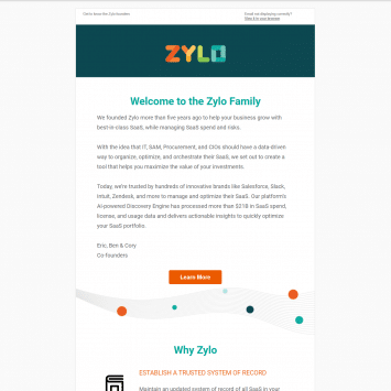 Zylo Welcome Email