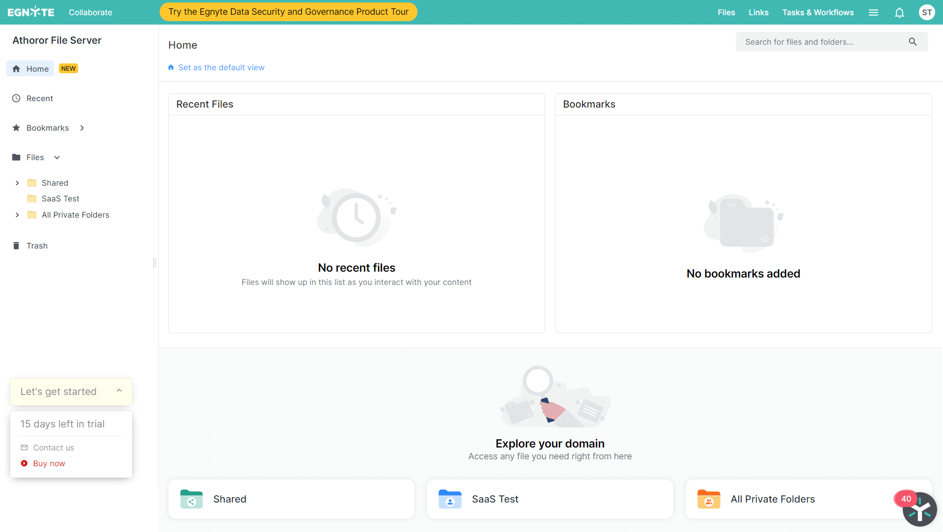 Egnyte Dashboard