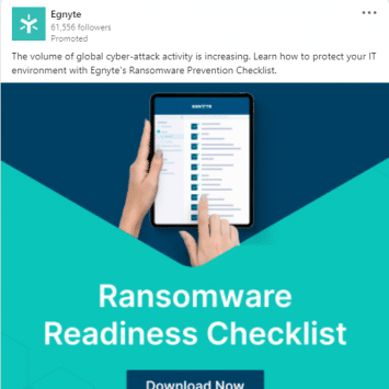 Egnyte LinkedIn Ads 1