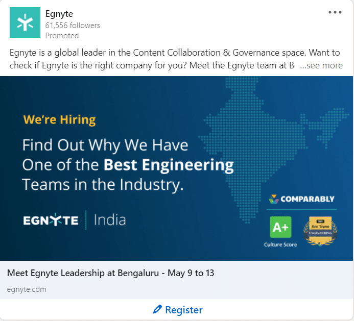 Egnyte LinkedIn Ads 2