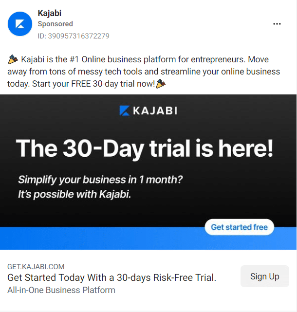 Kajabi Facebook Ads 2