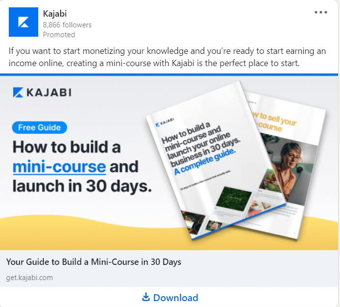 Kajabi LinkedIn Ads 1