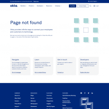 Okta 404 Page Not Found
