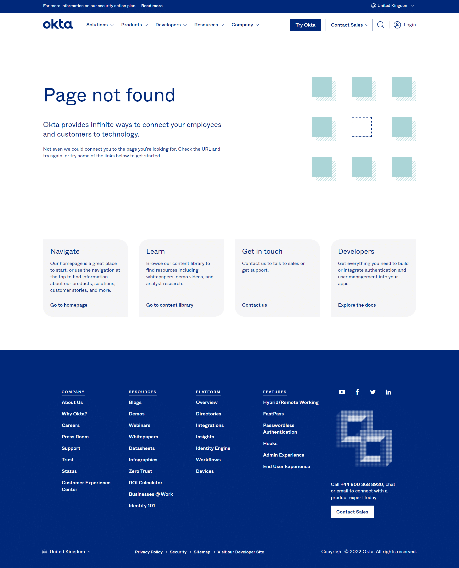 Okta 404 Page Not Found