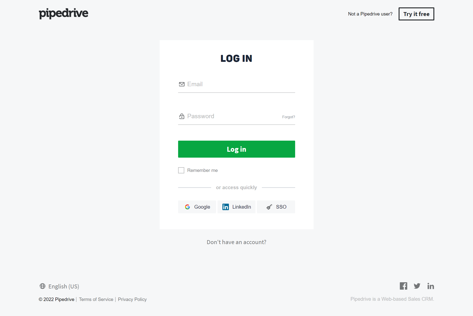 Pipedrive Login