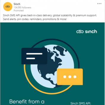 Sinch LinkedIn Ads 1