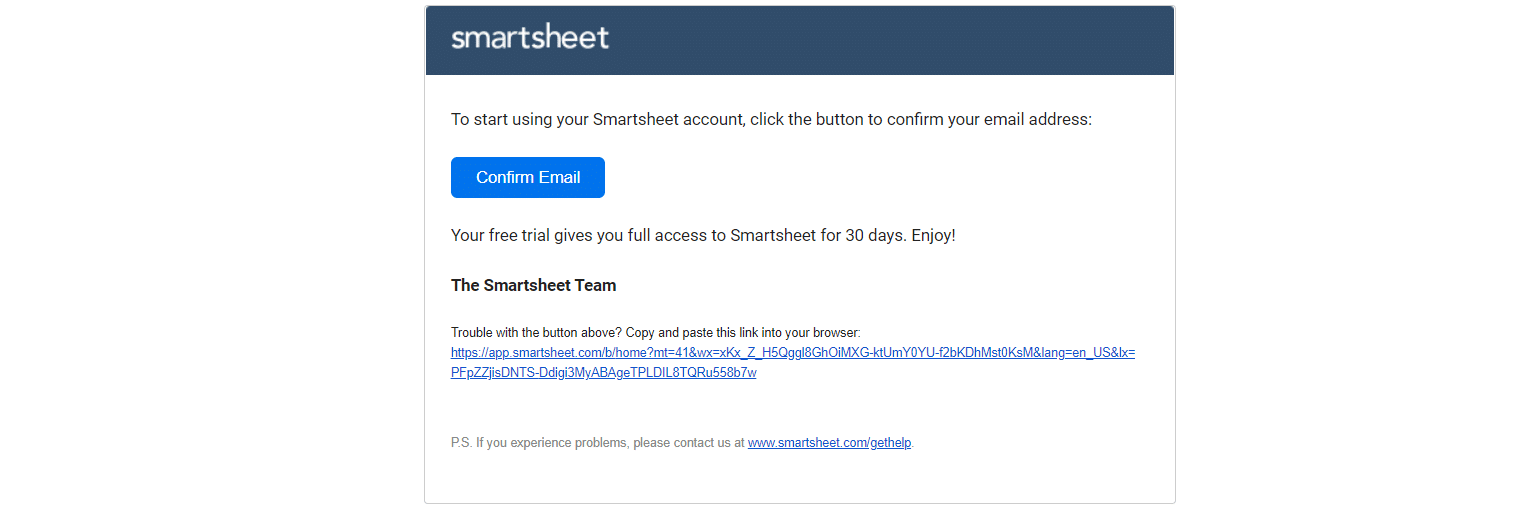 Smartsheet Account Activation