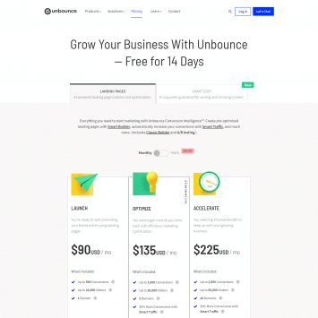 Unbounce Pricing