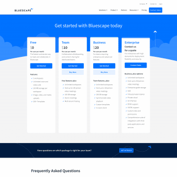 Bluescape Pricing