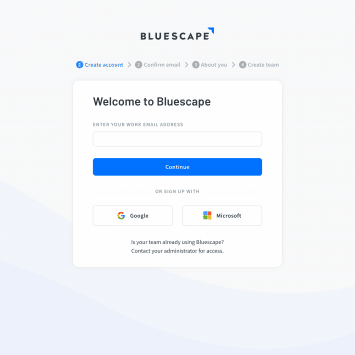 Bluescape Signup