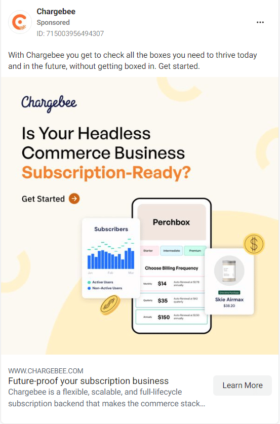 Chargebee Facebook Ads 2