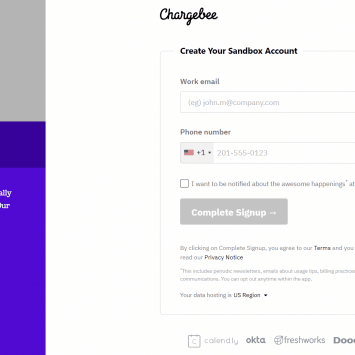Chargebee Signup