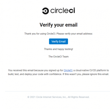 CircleCI Account Activation