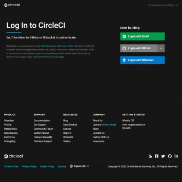 CircleCI Login