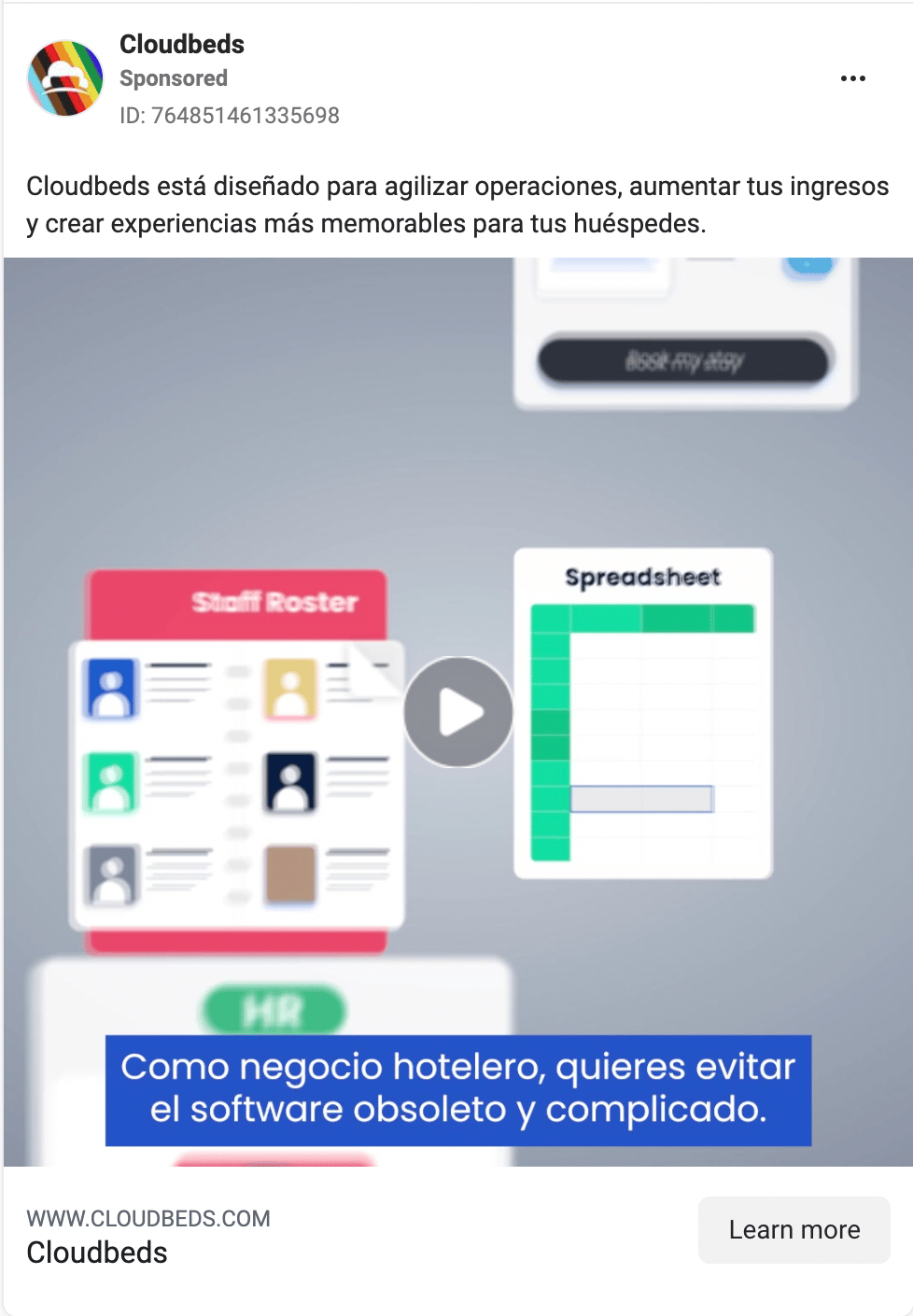 Cloudbeds Facebook Ads 1