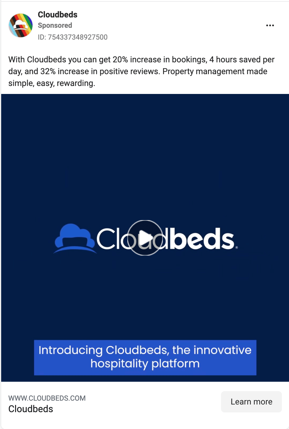 Cloudbeds Facebook Ads 2