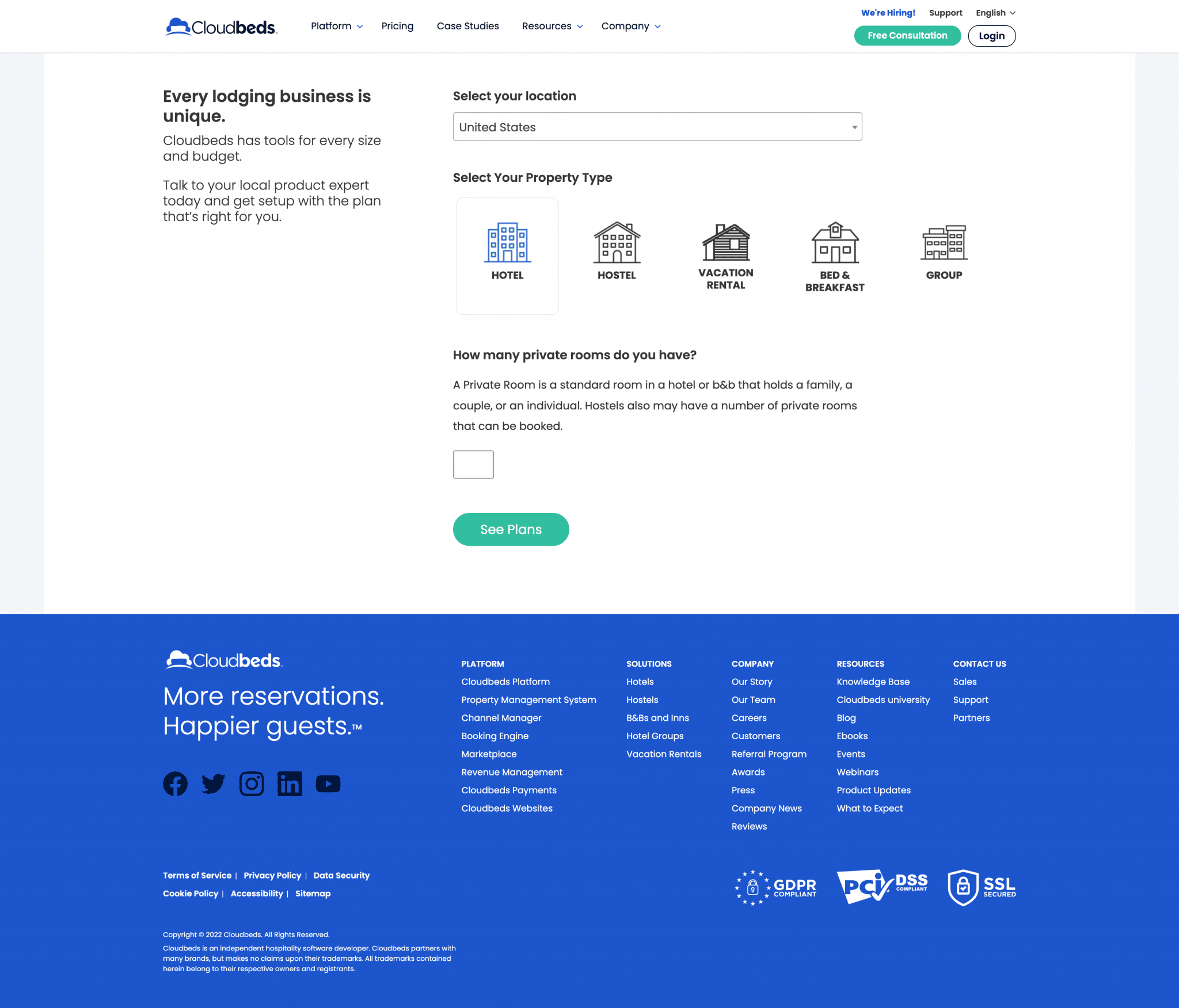 Cloudbeds Pricing