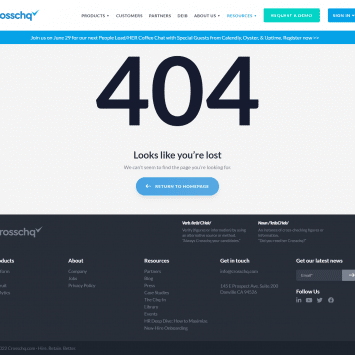 Crosschq 404 Page Not Found