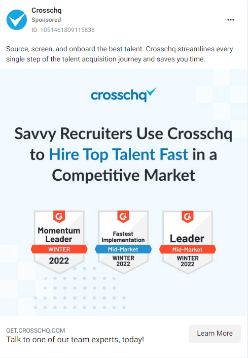 Crosschq Facebook Ads 3