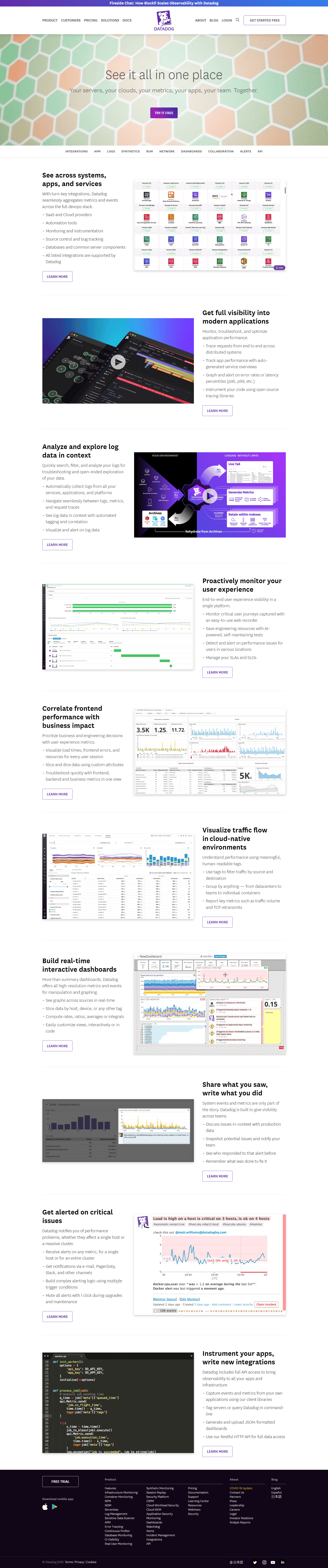 Datadog Features