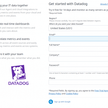 Datadog Signup