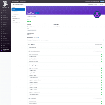 Datadog User Profile