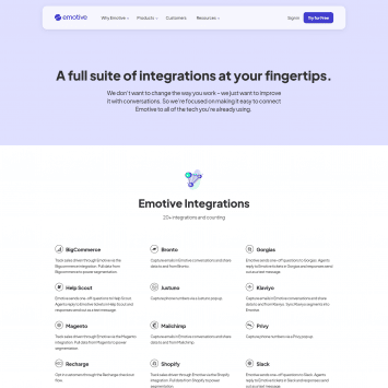 Emotive Integrations