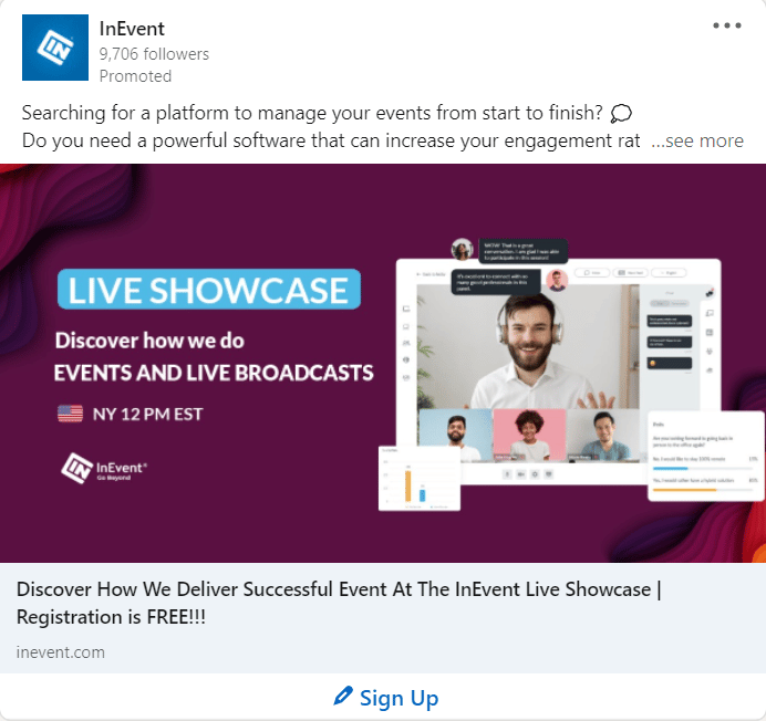 InEvent LinkedIn Ads 1