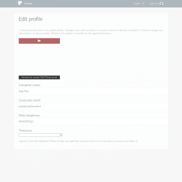 InEvent User Profile