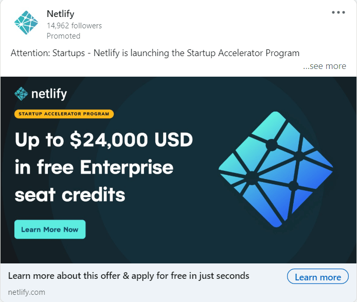 Netlify LinkedIn Ads 3