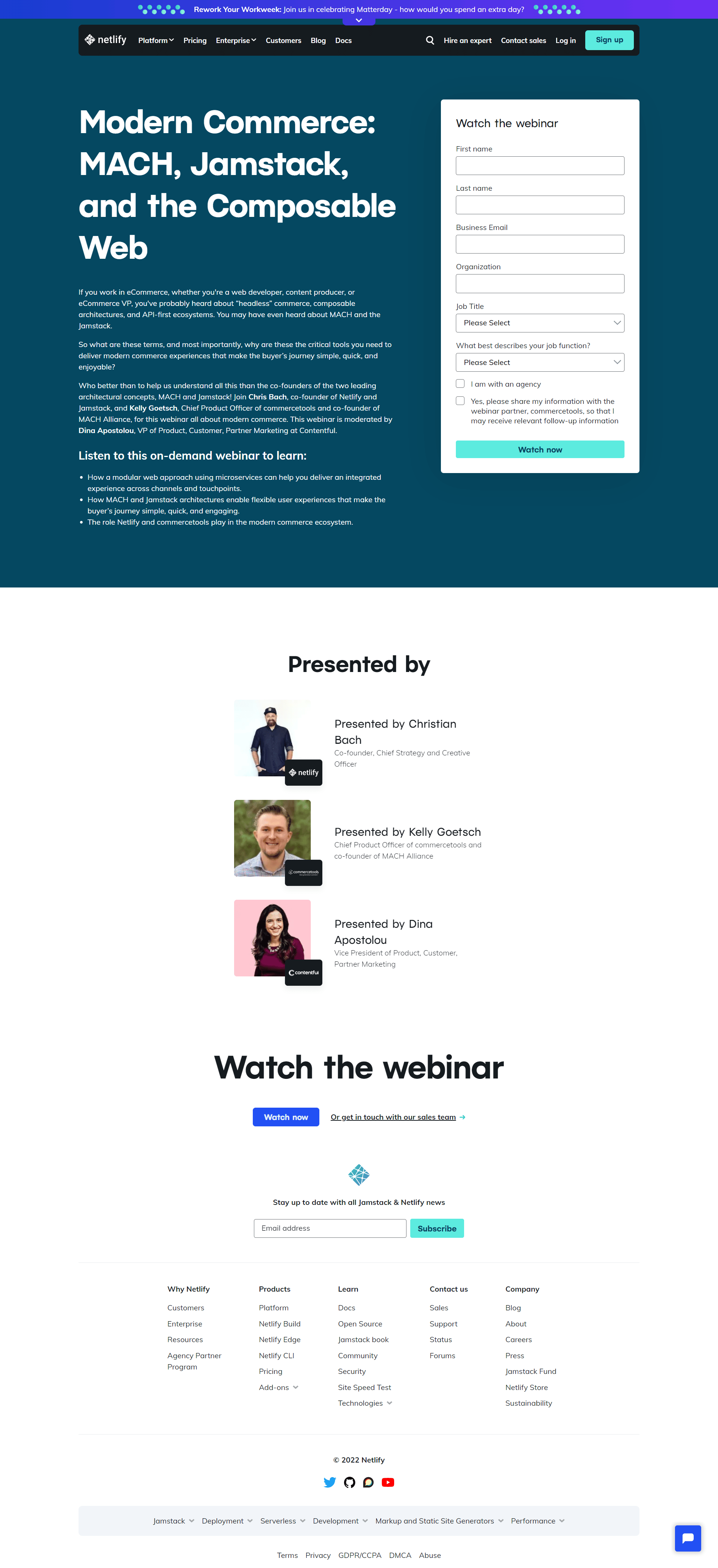 Netlify Webinar