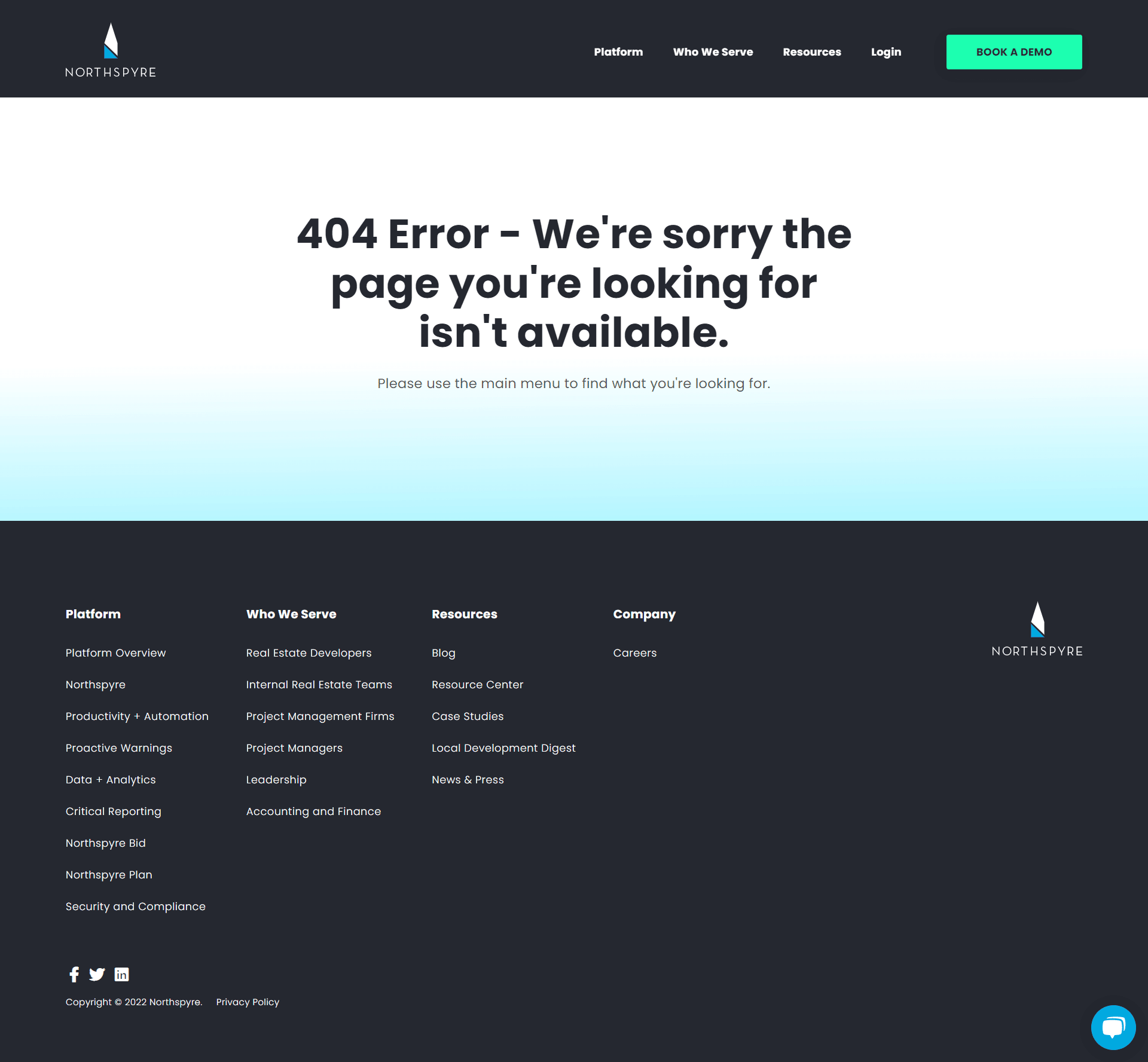 Northspyre 404 Page Not Found
