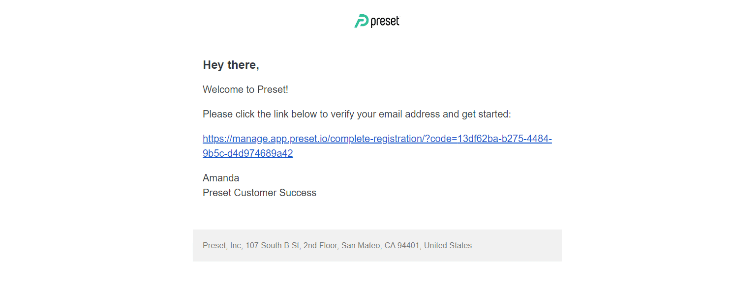 Preset Account Activation