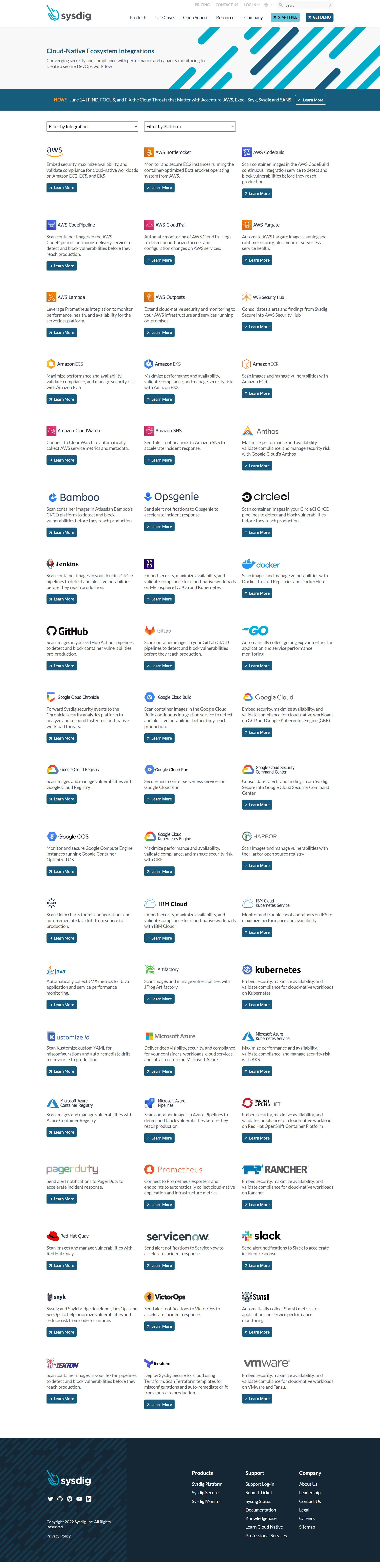 Sysdig Integrations