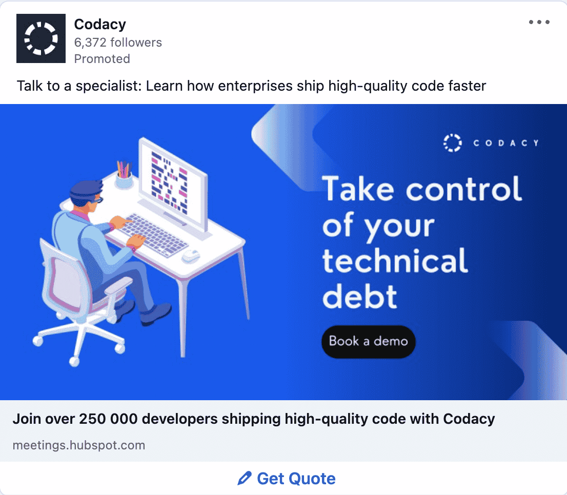 Codacy LinkedIn Ads 1