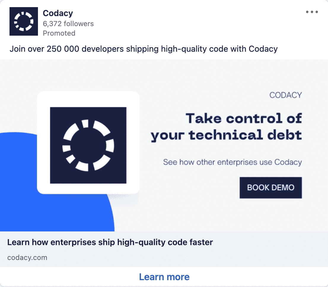 Codacy LinkedIn Ads 2
