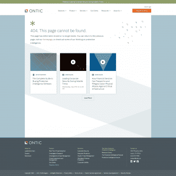 Ontic 404 Page Not Found
