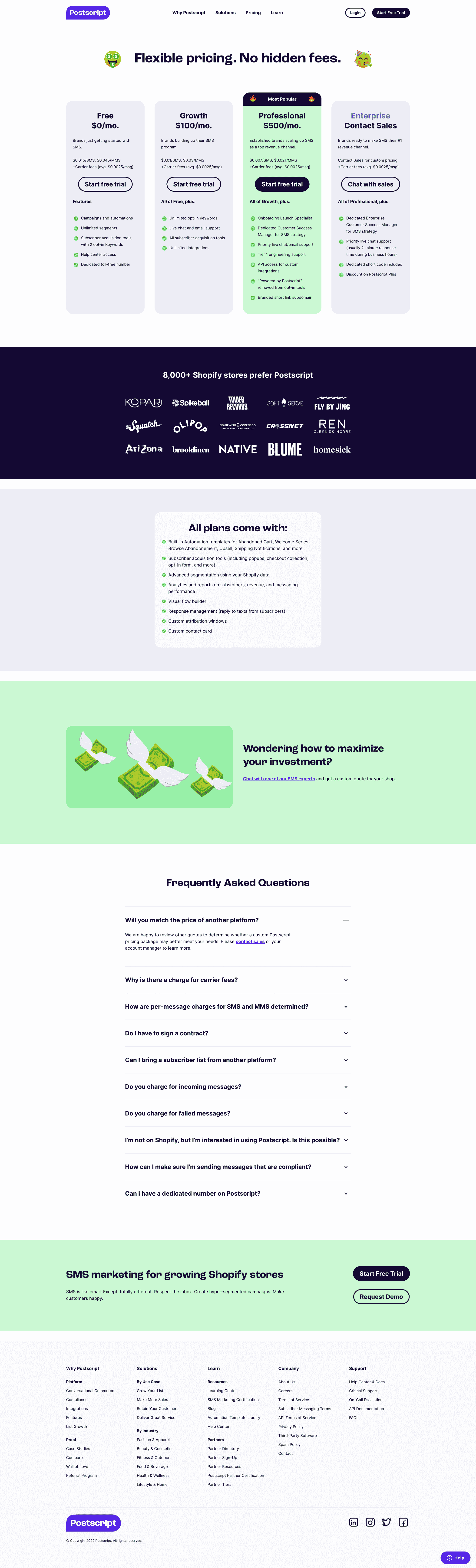 Postscript Pricing