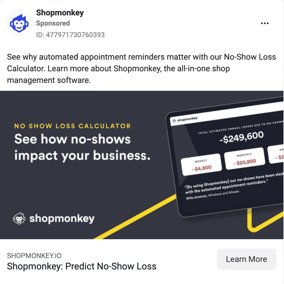 Shopmonkey Facebook Ads 2