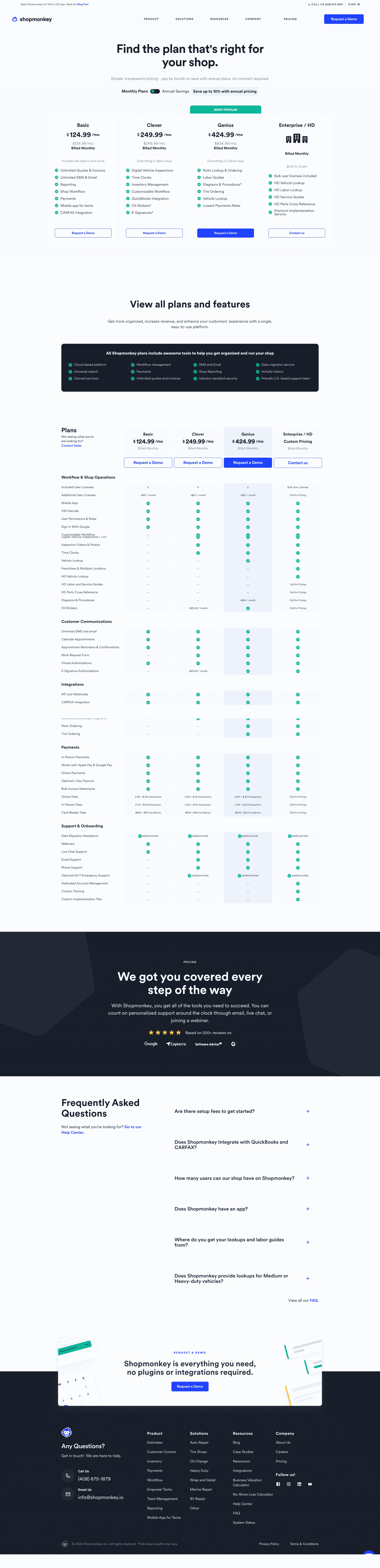 Shopmonkey Pricing