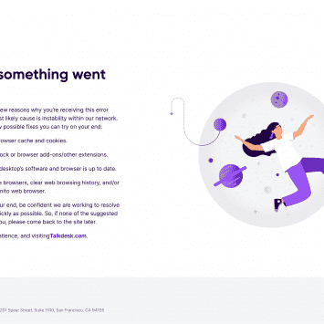 Talkdesk 404 Page Not Found