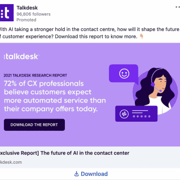 Talkdesk LinkedIn Ads 1