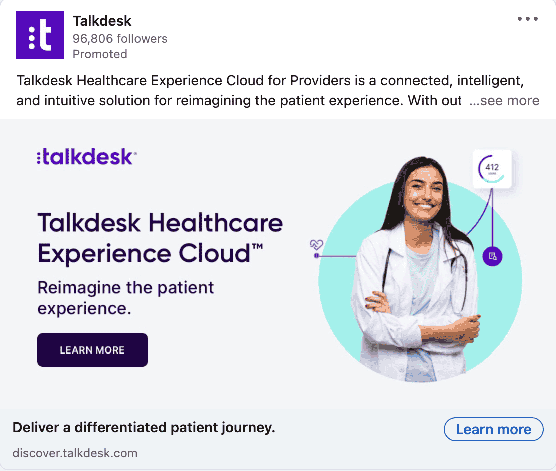 Talkdesk LinkedIn Ads 3