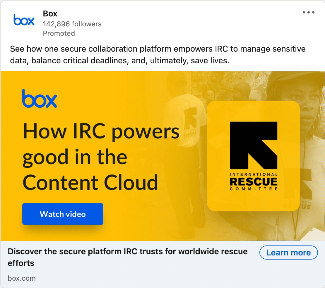 Box LinkedIn Ads 2